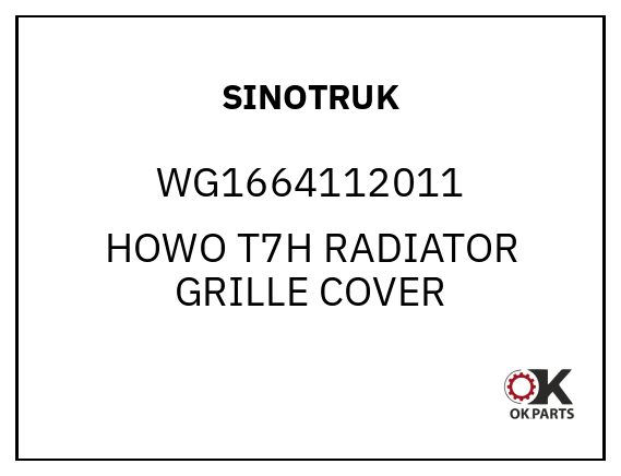 SINOTRUK WG1664112011 HOWO T7H RADIATOR GRILLE COVER