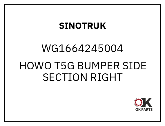 SINOTRUK WG1664245004 HOWO T5G BUMPER SIDE SECTION RIGHT