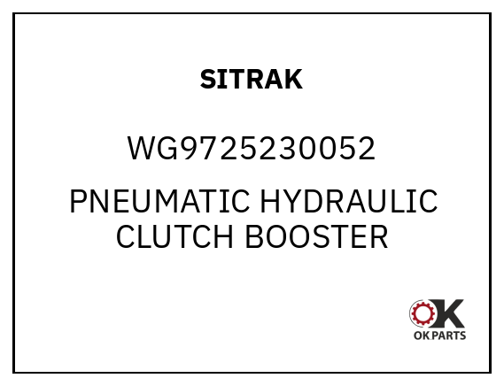 SITRAK WG9725230052 PNEUMATIC HYDRAULIC CLUTCH BOOSTER