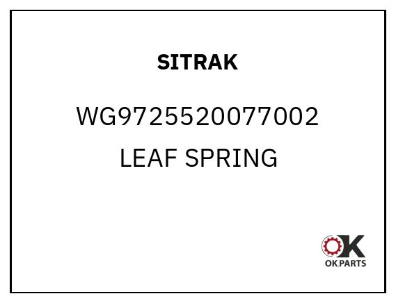 SITRAK WG9725520077002 LEAF SPRING