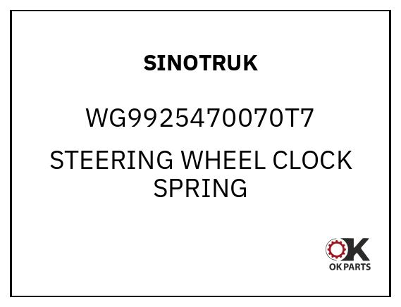 SINOTRUK WG9925470070T7 STEERING WHEEL CLOCK SPRING