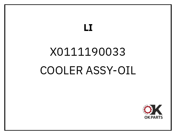 LI X0111190033 COOLER ASSY-OIL