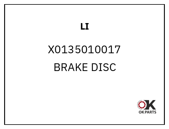 LI X0135010017 BRAKE DISC