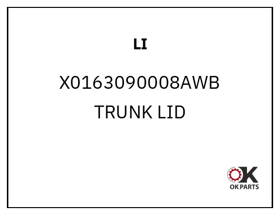 LI X0163090008AWB TRUNK LID