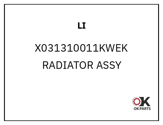 LI X031310011KWEK RADIATOR ASSY