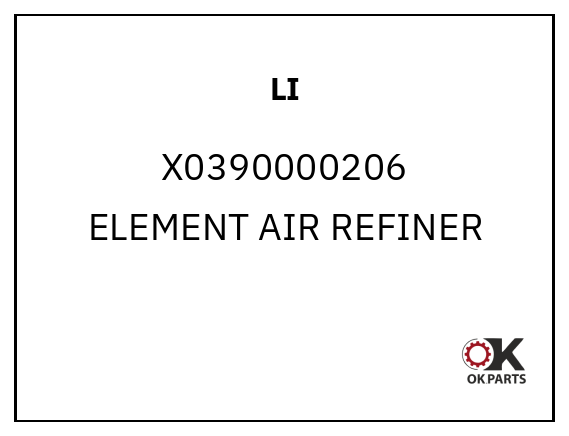 LI X0390000206 ELEMENT AIR REFINER