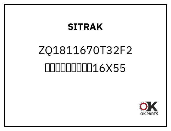 SITRAK ZQ1811670T32F2 平行轴螺丝头部带孔16X55
